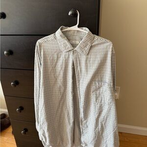 Loro Piana Blue and White Gingham Shirt
